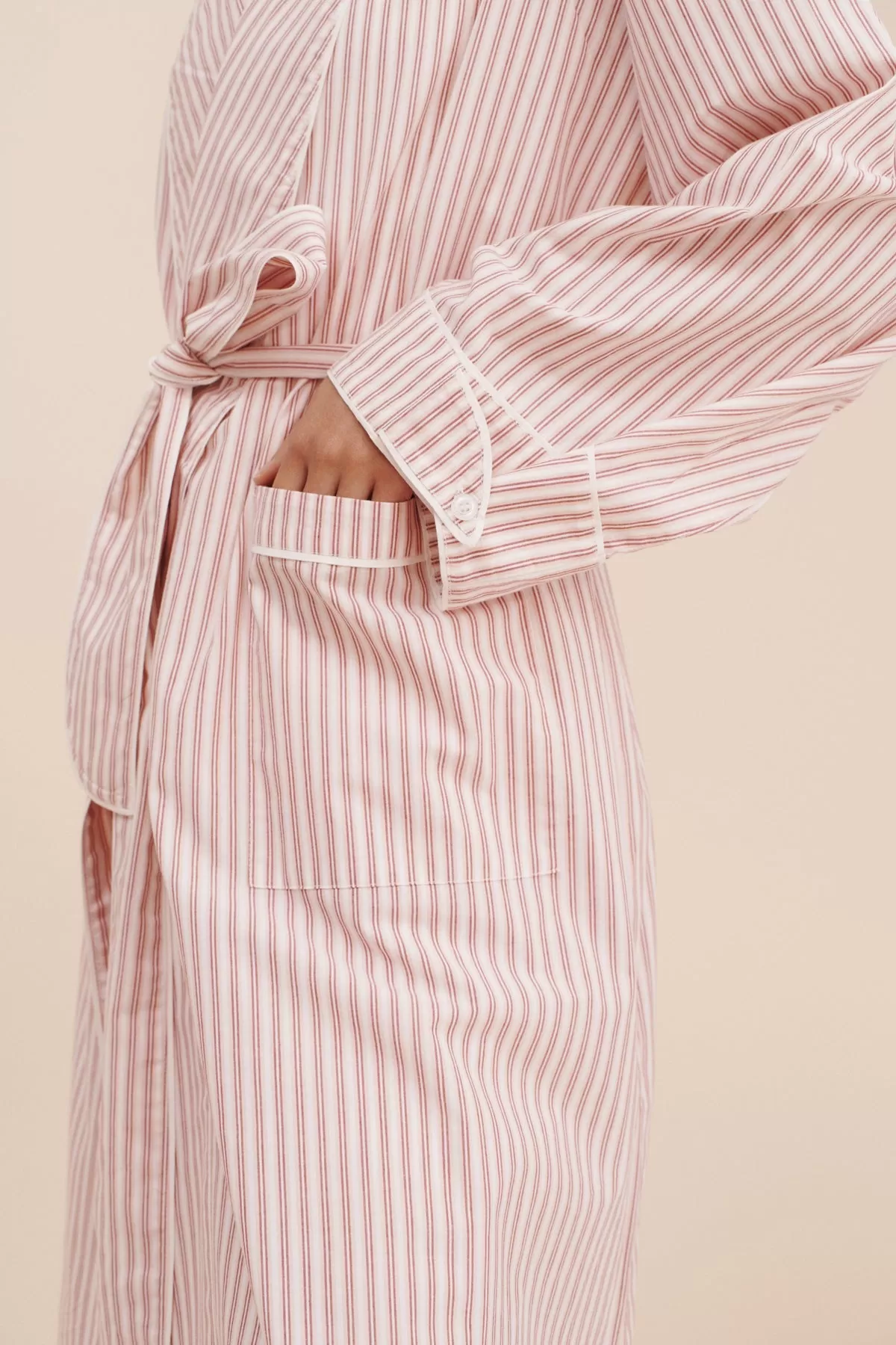 EDIE ROBE - STRAWBERRY STRIPE