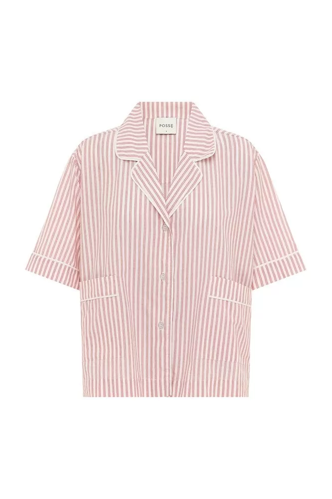 EDIE SHIRT - STRAWBERRY STRIPE