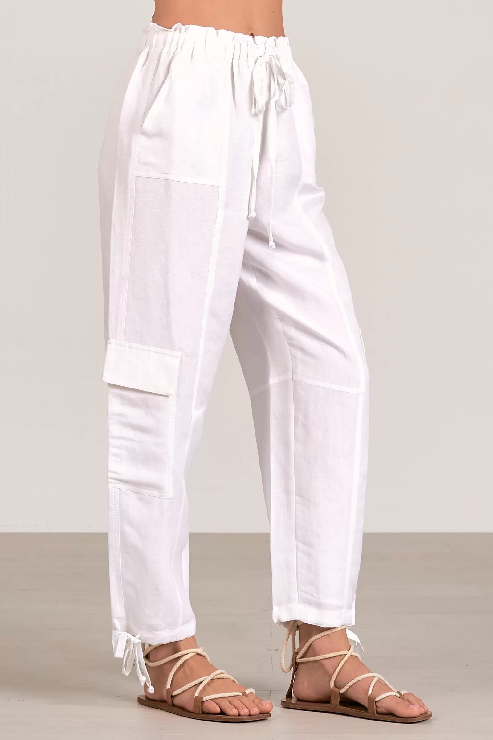 Elan White Cargo Pant