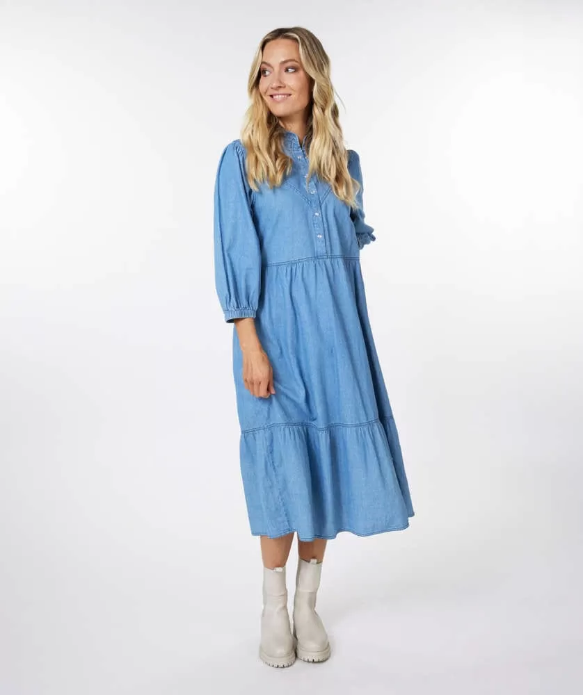 Esqualo Dress Long Denim - SP2316005