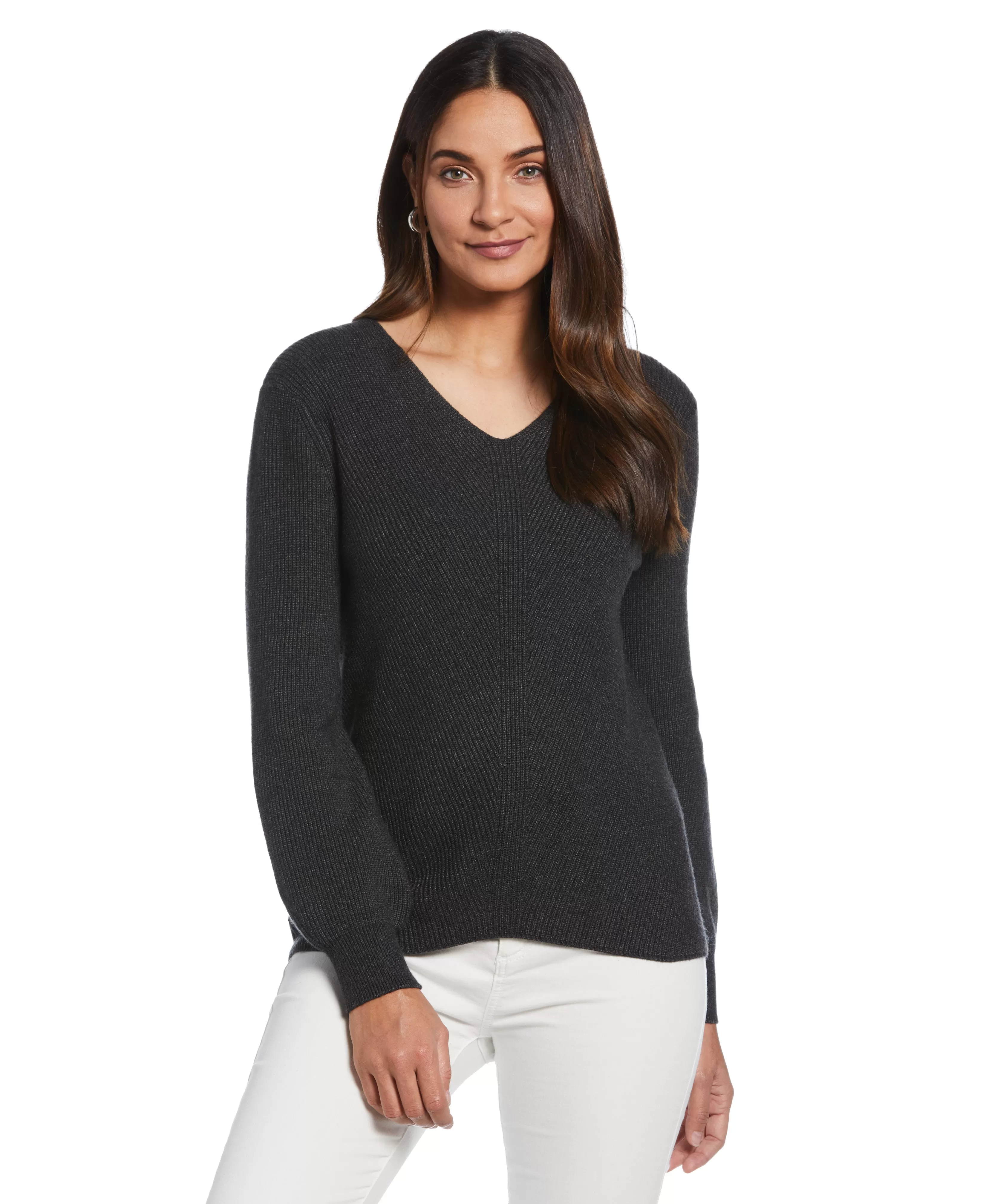 Essential Ribbed V-Neck Sweater