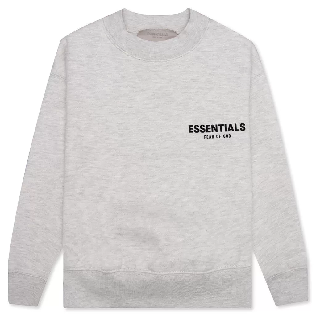 Essentials Kid's Core Crewneck - Light Oatmeal