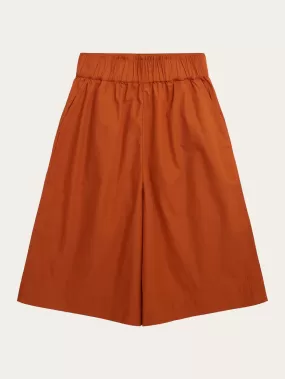 EVE culotte high-rise extra wide shorts - GOTS/Vegan - Leather Brown