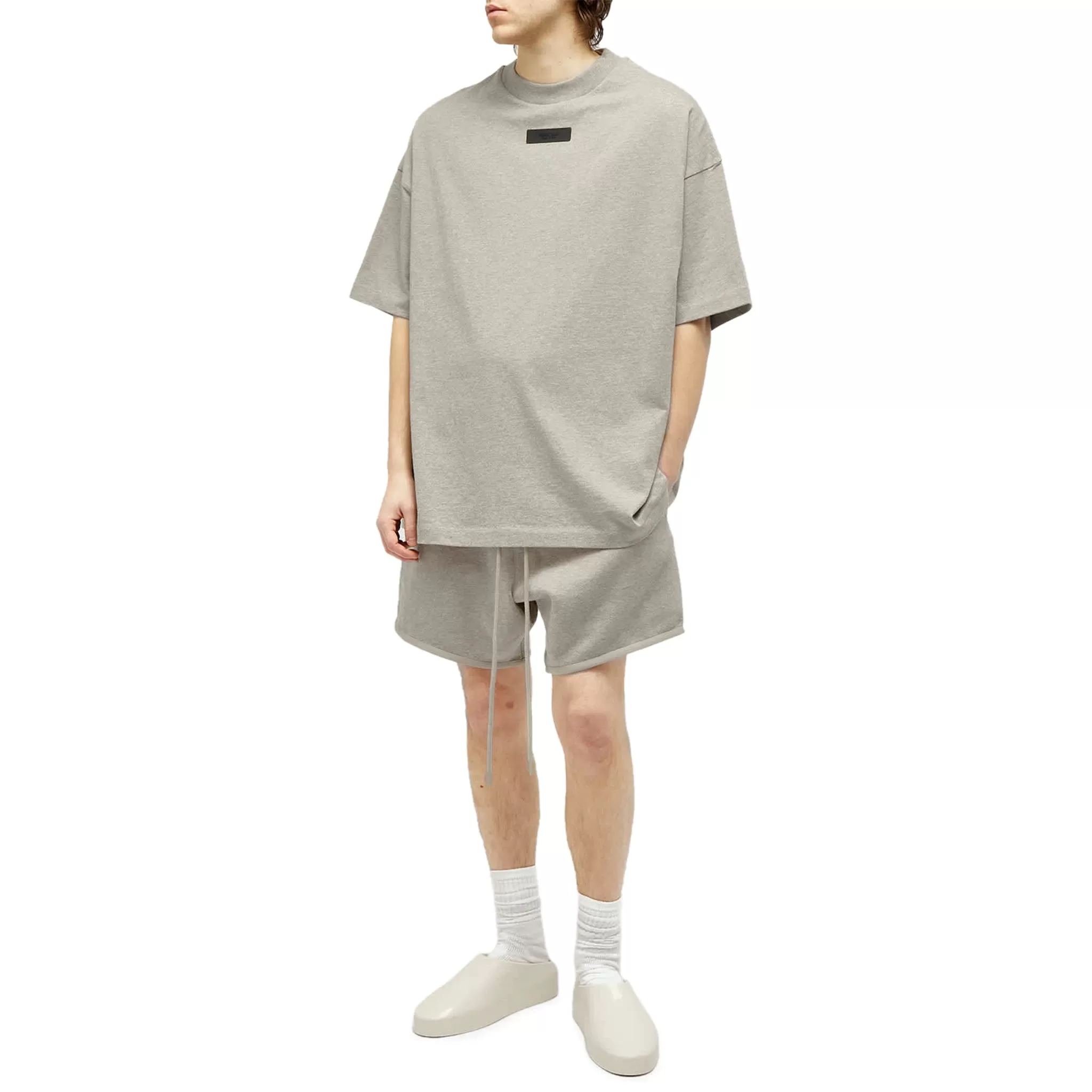 Fear of God Essentials SS Dark Heather Oatmeal T Shirt (FW23)