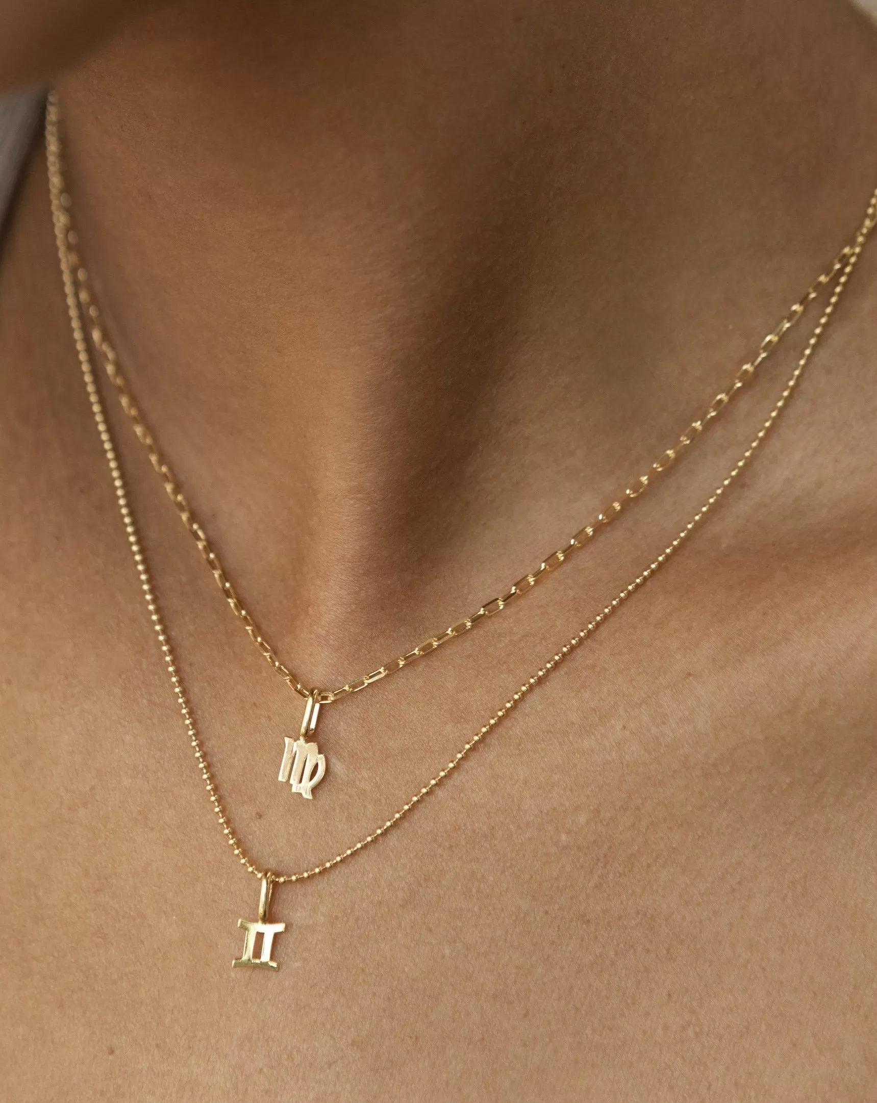 Gemini Zodiac Charm - 10k Solid Gold