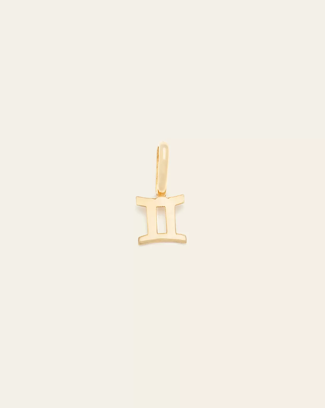 Gemini Zodiac Charm - 10k Solid Gold