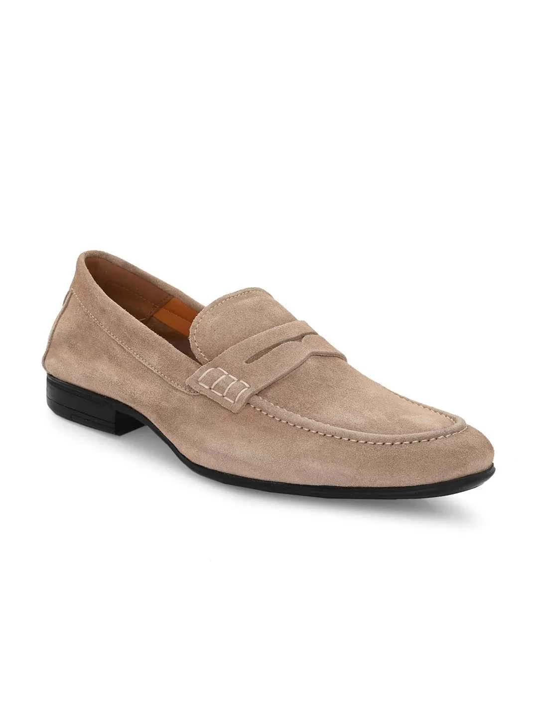 Genuine Beige Suede Leather Formal Shoes