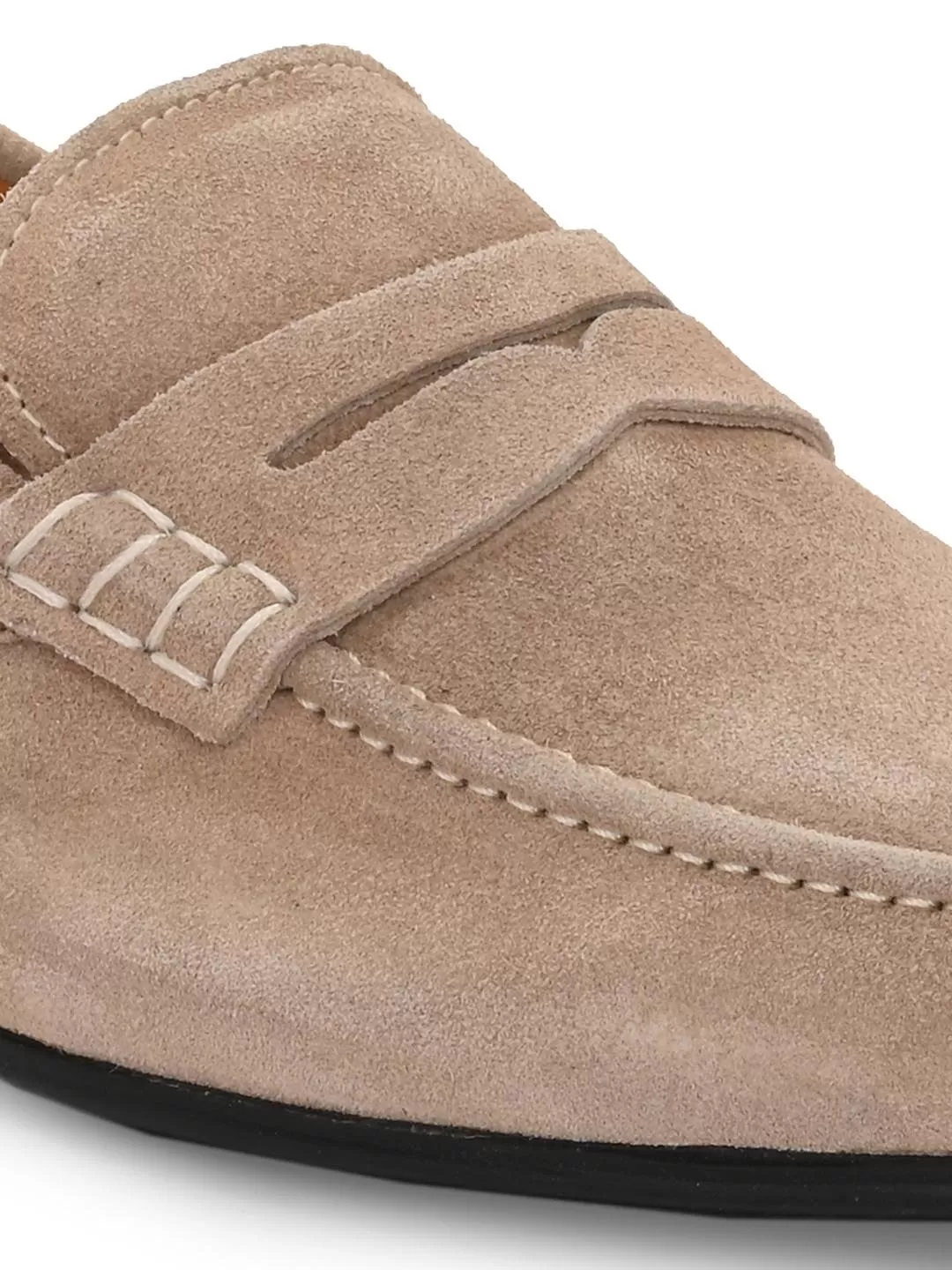 Genuine Beige Suede Leather Formal Shoes