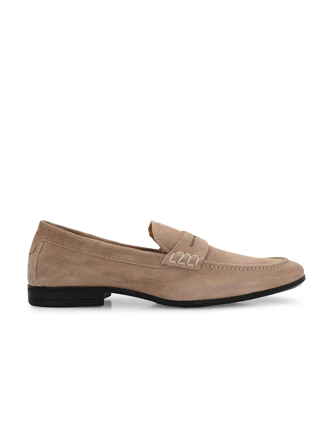 Genuine Beige Suede Leather Formal Shoes