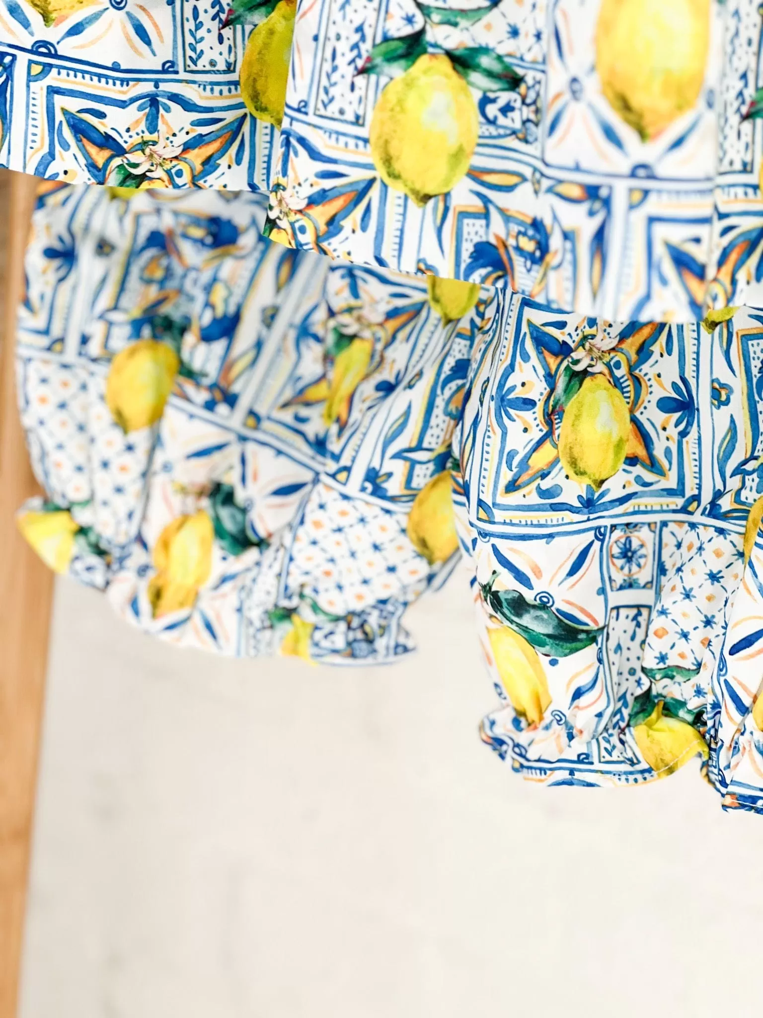 Girls Sicilian Lemon Print Top and Bloomers