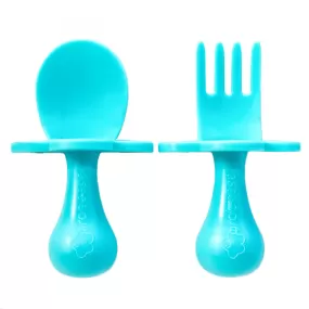 Grabease Stage 2 Self feeding Fork and Spoon Set - Teal