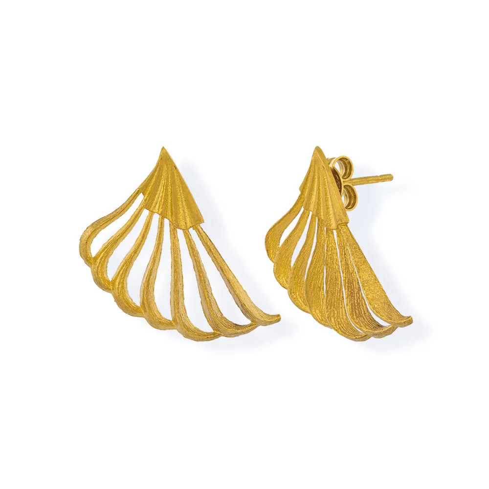 Handmade Gold Plated Silver Stud Earrings Oreithyia