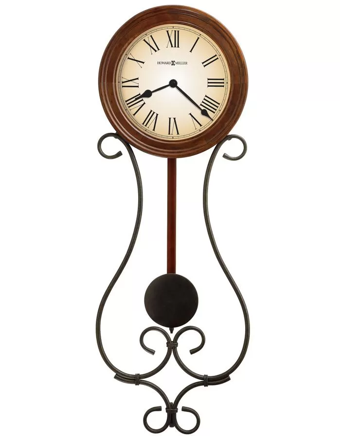 Howard Miller Kersen Pendulum Wall Clock - Off-White Dial - Americana Cherry