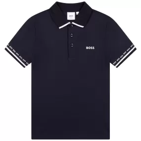 Hugo Boss Boys S/S Polo w/Logo_ Navy J25N53-849