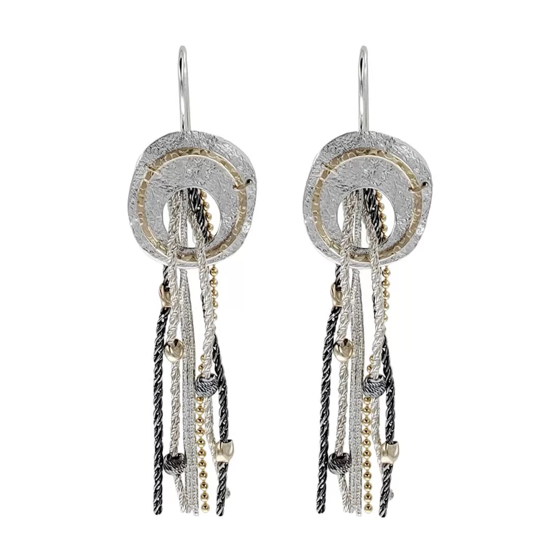 Israeli Dganit Hen Waterfall Tassel Earrings