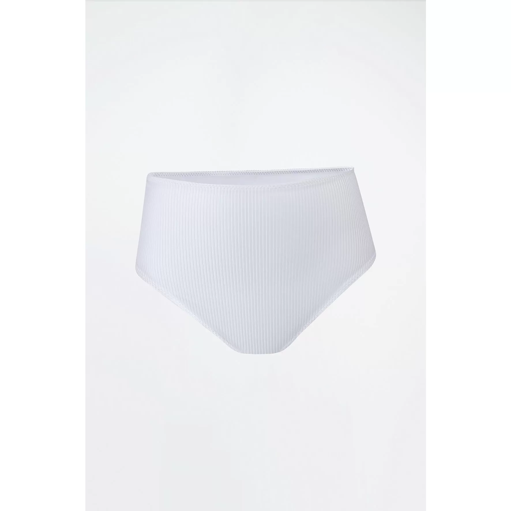 Jagger White Ribbed Bottoms