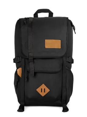 JANSPORT HATCHED BACKPACK - BLACK - CLEARANCE