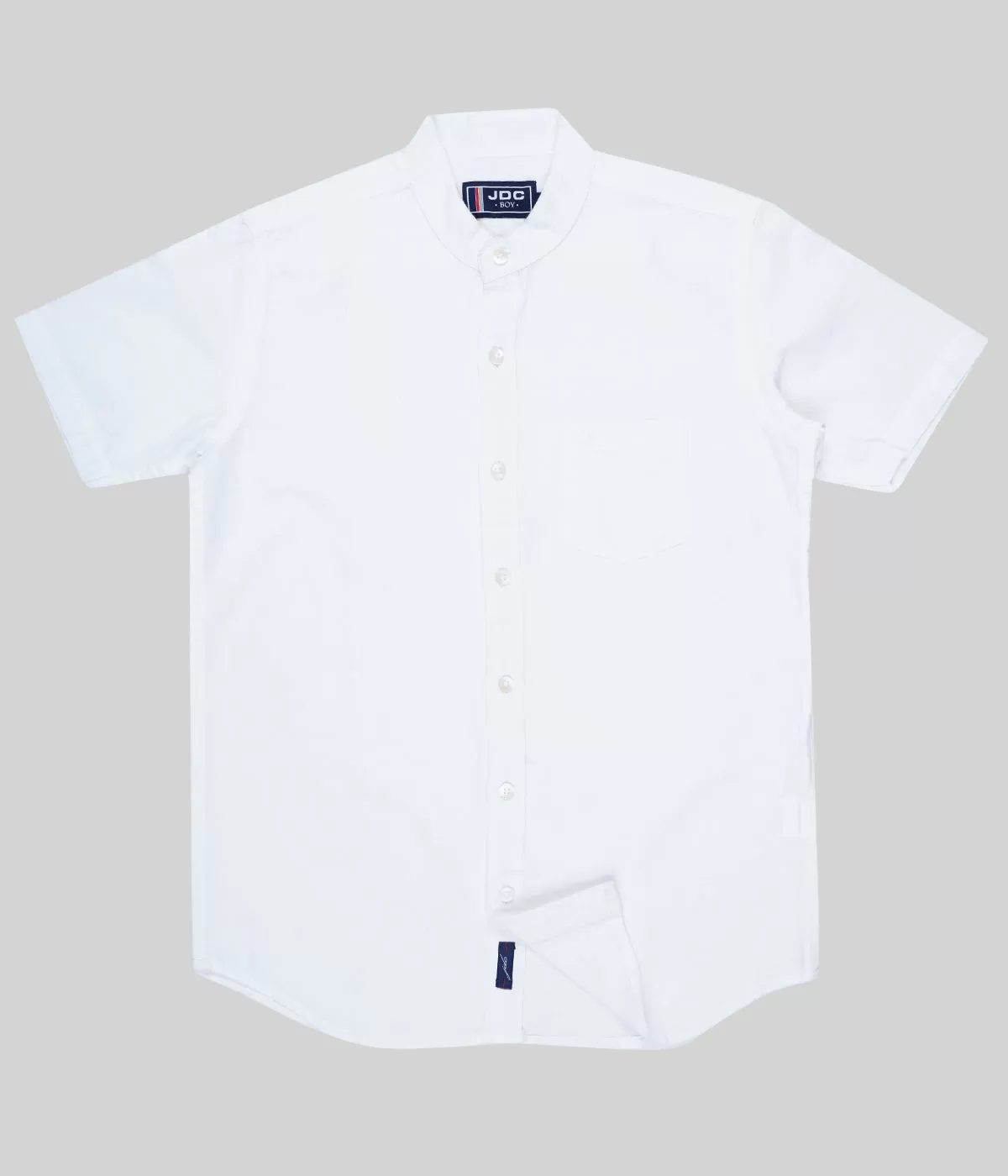 JDC Boy's White Solid Shirt