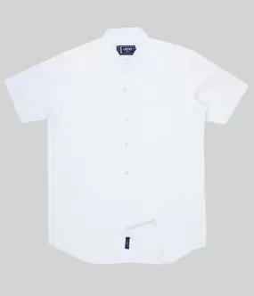 JDC Boy's White Solid Shirt