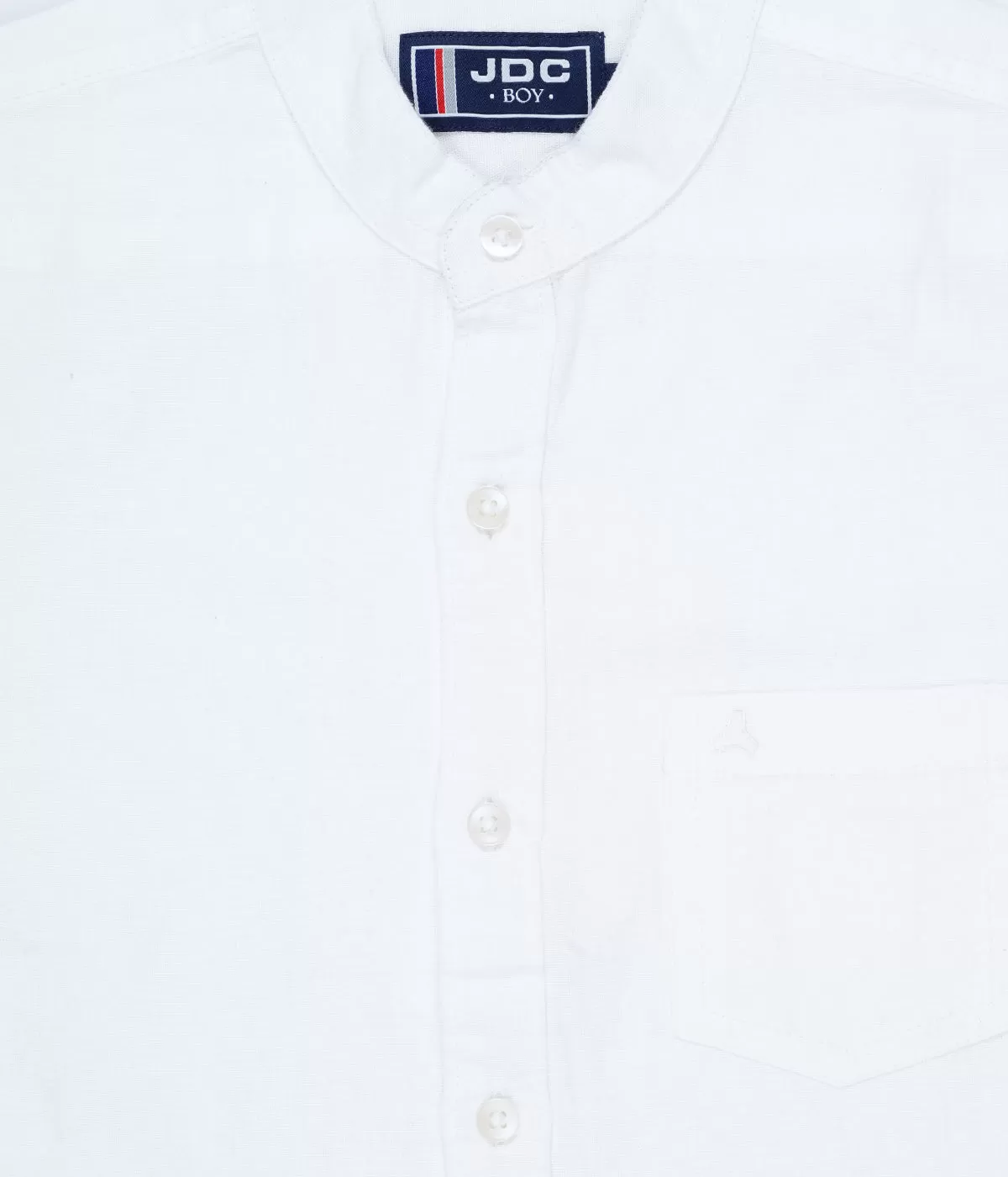 JDC Boy's White Solid Shirt