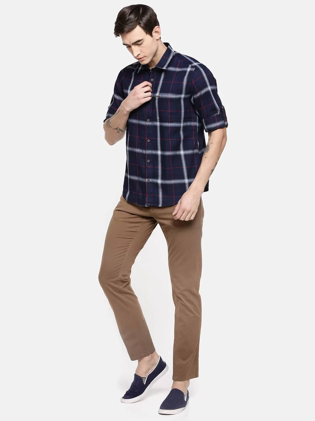 JDC Casual Solid Trouser-Brown