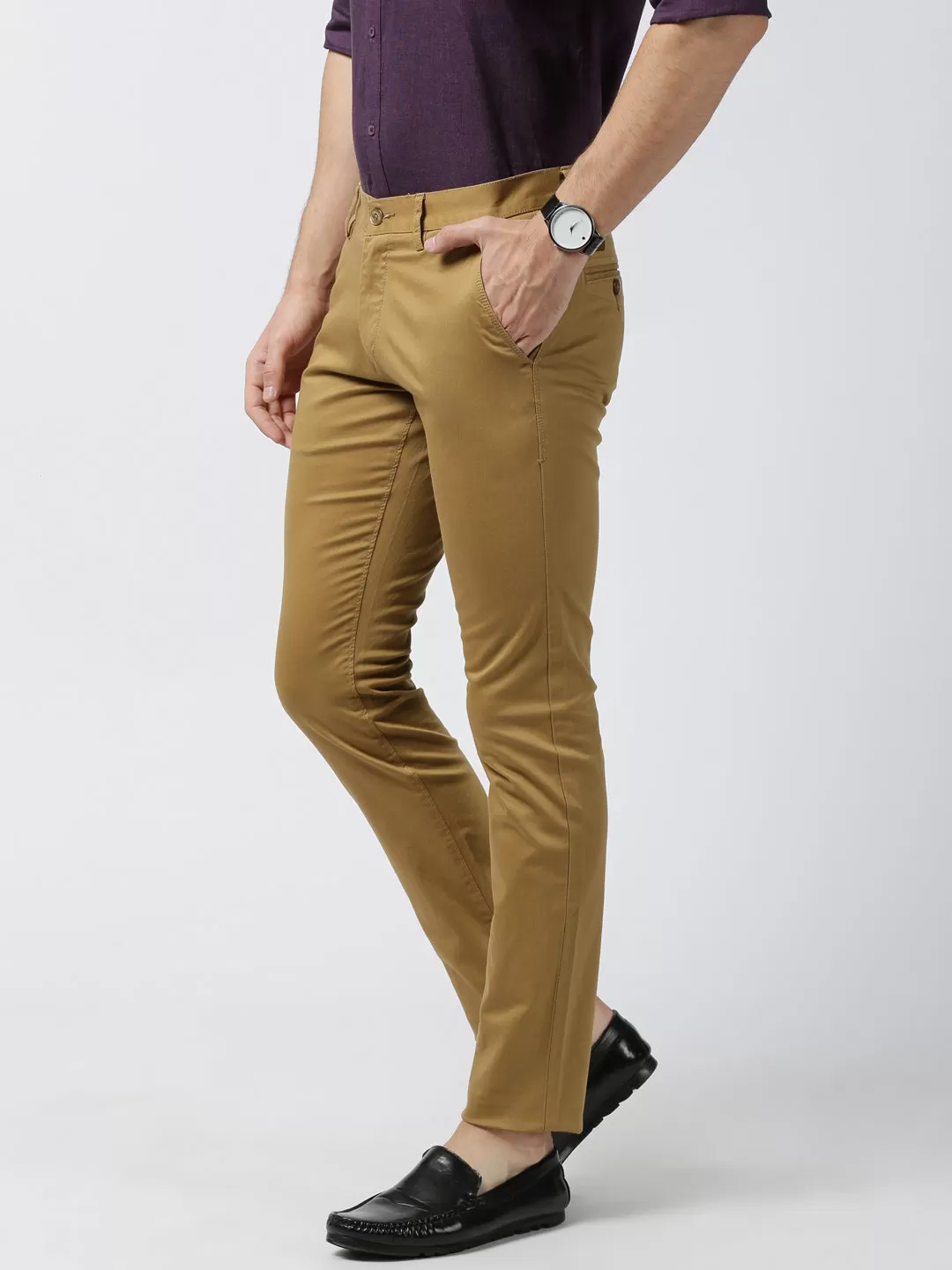 JDC Casual Solid Trouser - Khaki