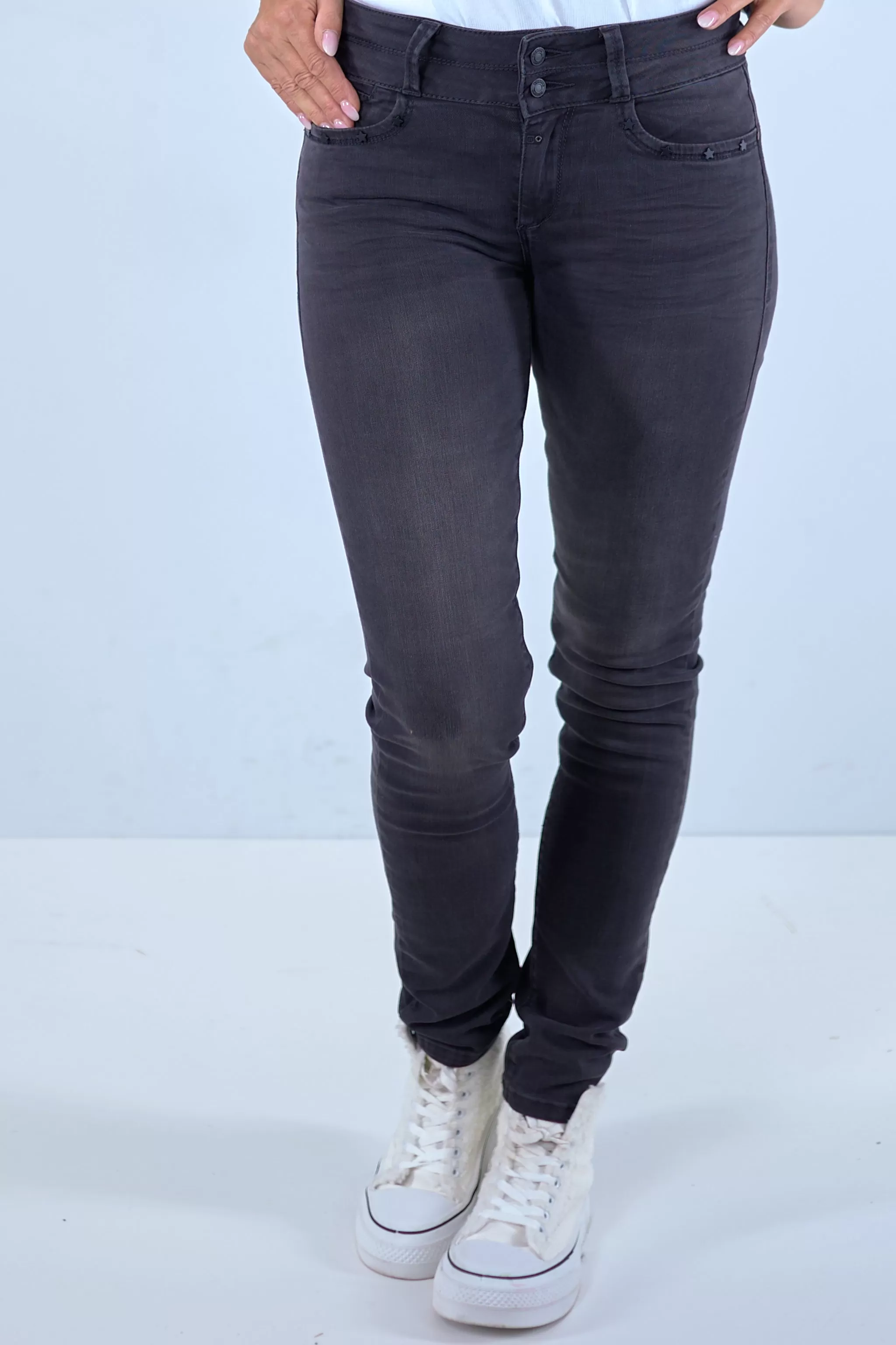 Jeans "EnyaTZ  Womanshape", black brushed