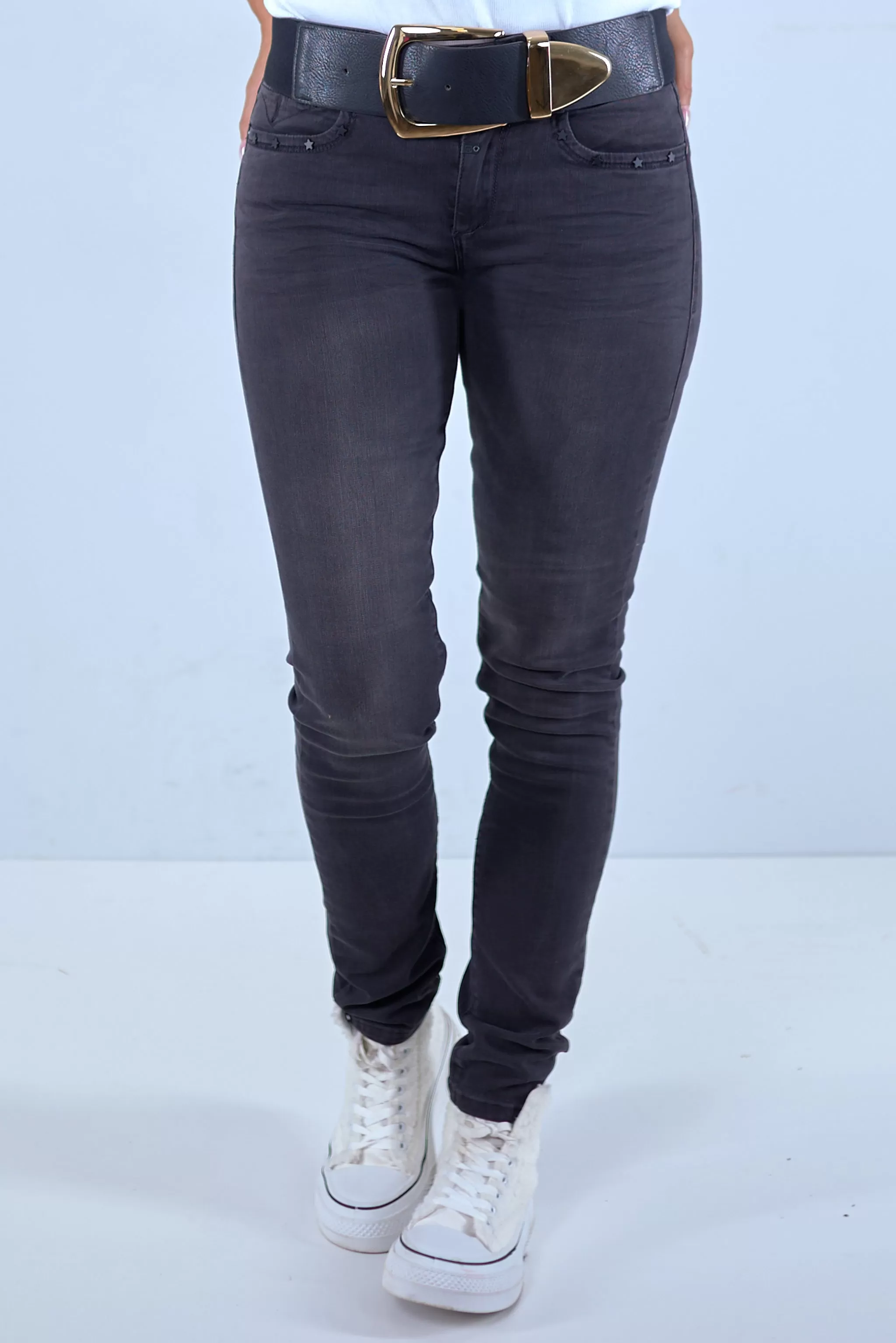 Jeans "EnyaTZ  Womanshape", black brushed