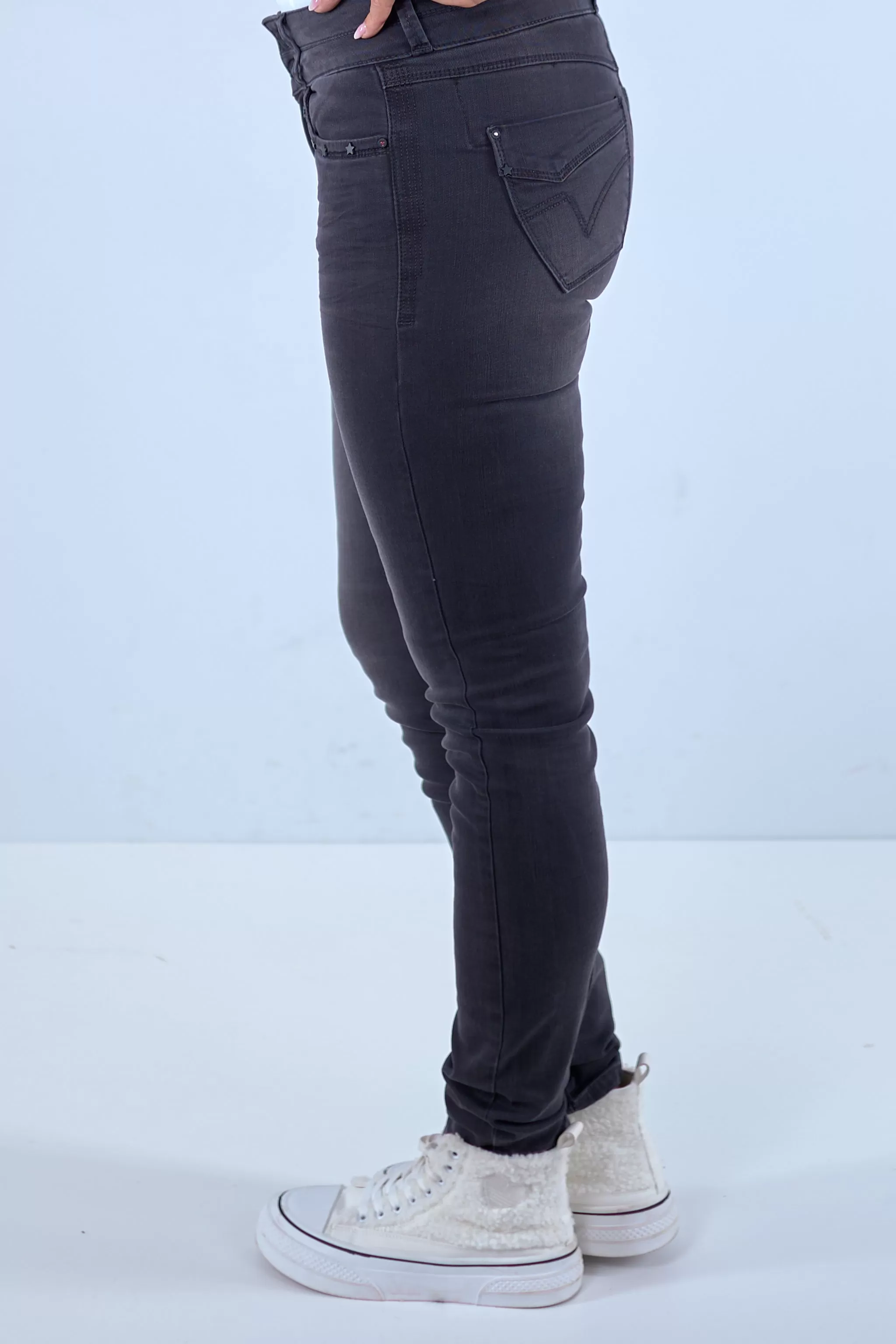 Jeans "EnyaTZ  Womanshape", black brushed