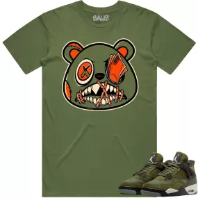 Jordan 4 Craft Olive 4s Shirt to Match - CELADON MONEY TALKS BAWS