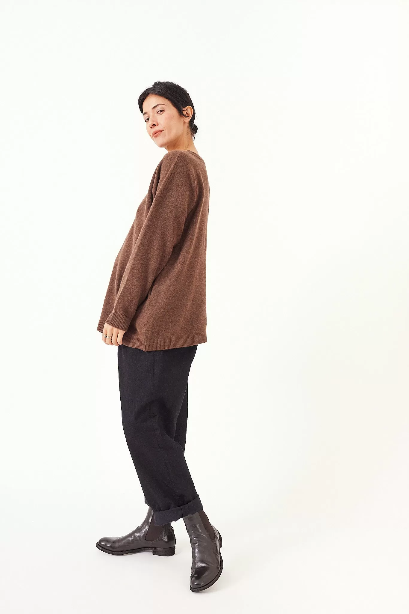 Kaval - Crew neck knit cardigan