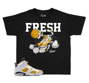 Kids - Yellow Ochre 6 Fly kicks Shirt