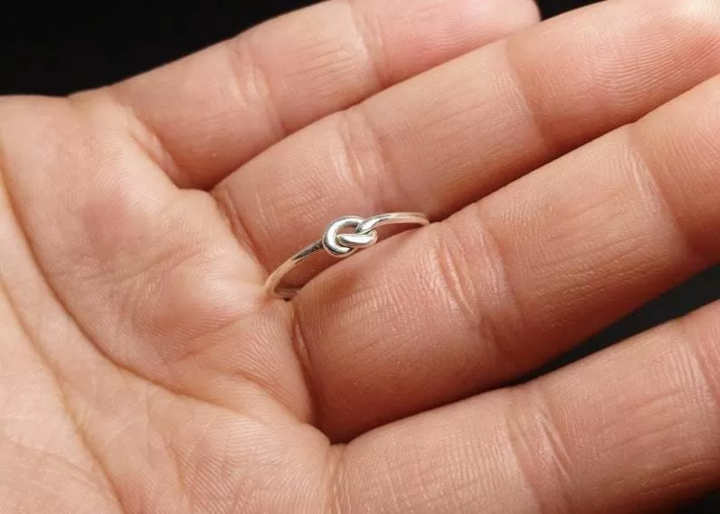 Knot Ring, 925 Sterling Silver Ring, Handmade Ring, Minimalist Ring, Stacking Ring, Dainty ring, Bohemian Ring, Gift Ring,