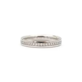 Ladies Tiffany & Co. Metro Full Circle 18K White Gold Diamond Wedding Band