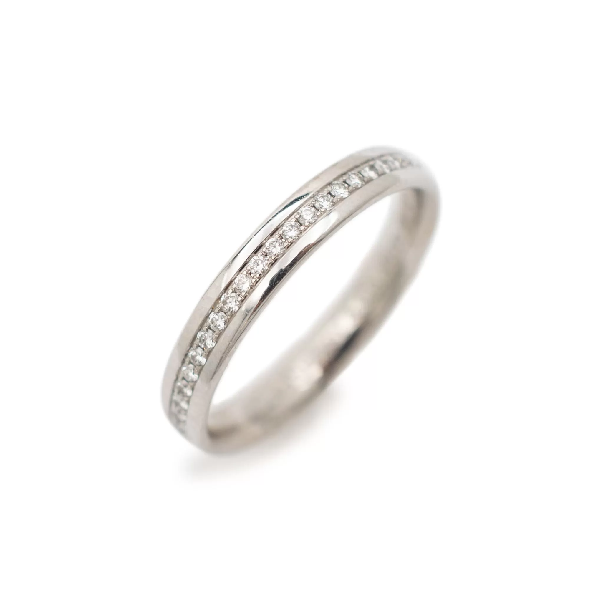 Ladies Tiffany & Co. Metro Full Circle 18K White Gold Diamond Wedding Band