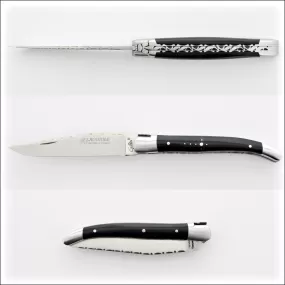 Laguiole Traditional Knife 11 cm Guilloche Ebony