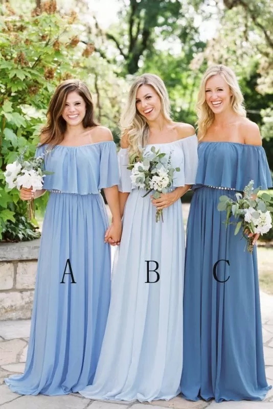 Latest Floor Length Chiffon Bridesmaid Dress