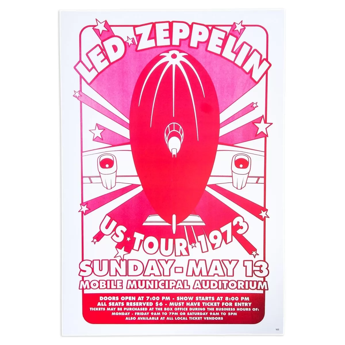 Led Zepplin 1973 US Tour Concert Poster