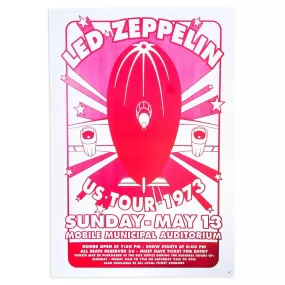 Led Zepplin 1973 US Tour Concert Poster