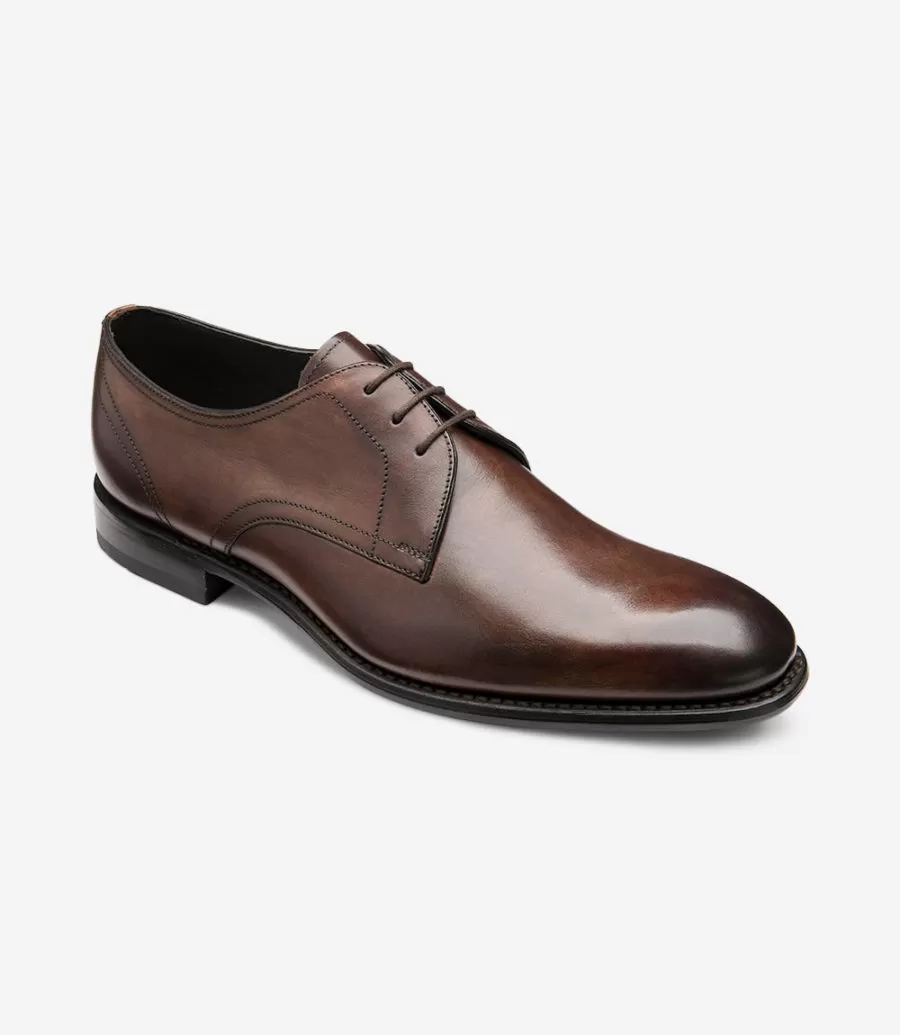 LOAKE - Atherton Premium Derby Shoe - Dark Brown Calf