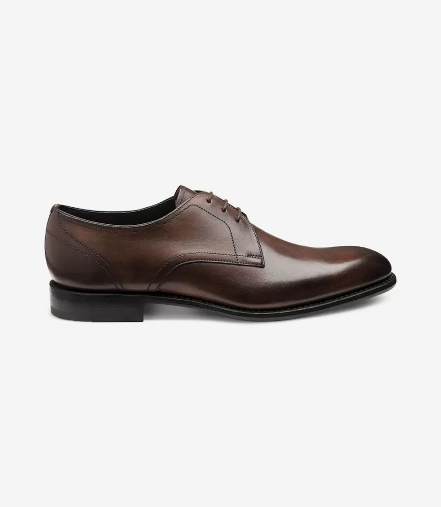 LOAKE - Atherton Premium Derby Shoe - Dark Brown Calf