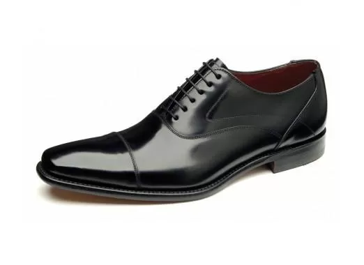 LOAKE Sharp Stylish toe cap Oxford shoe - Black