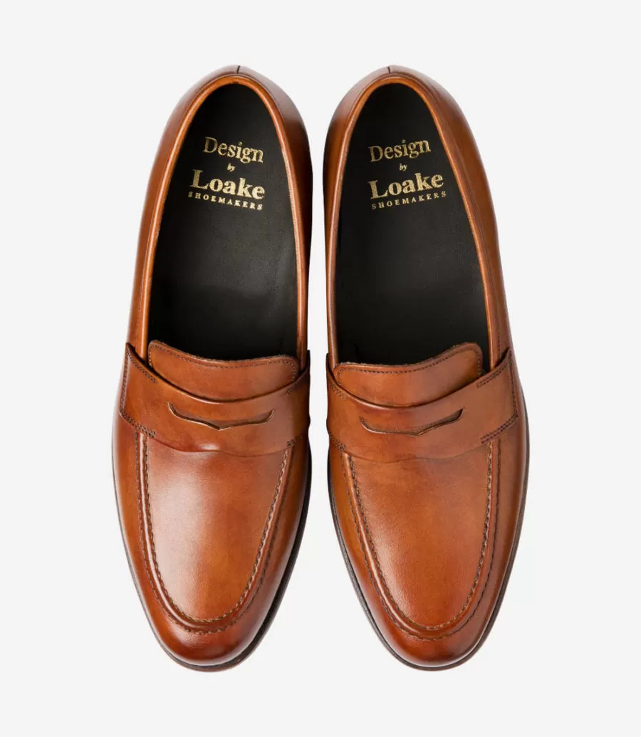 LOAKE Wiggins Loafer - Tan Polished Calf