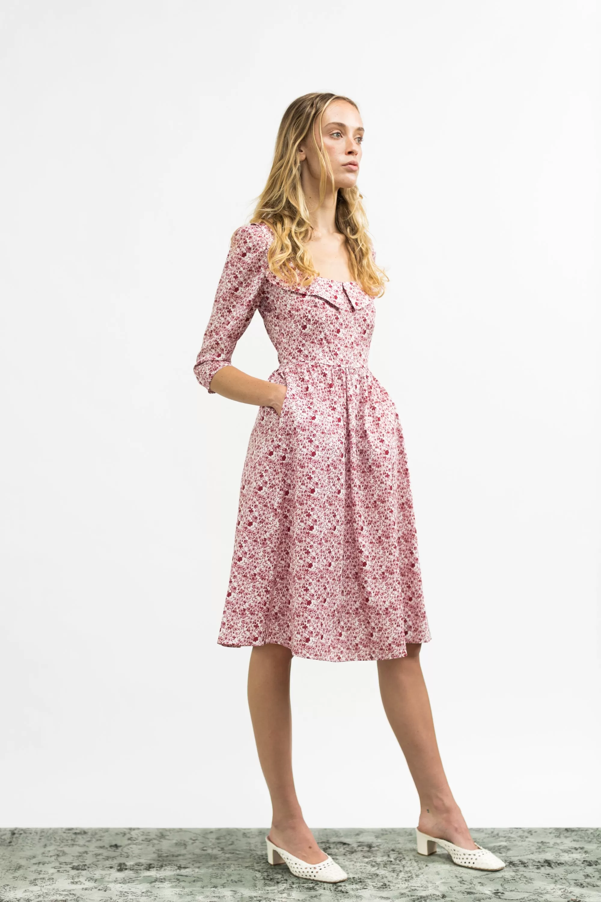 Marisol Dress / Pink   Milkly White Liberty Floral Cotton