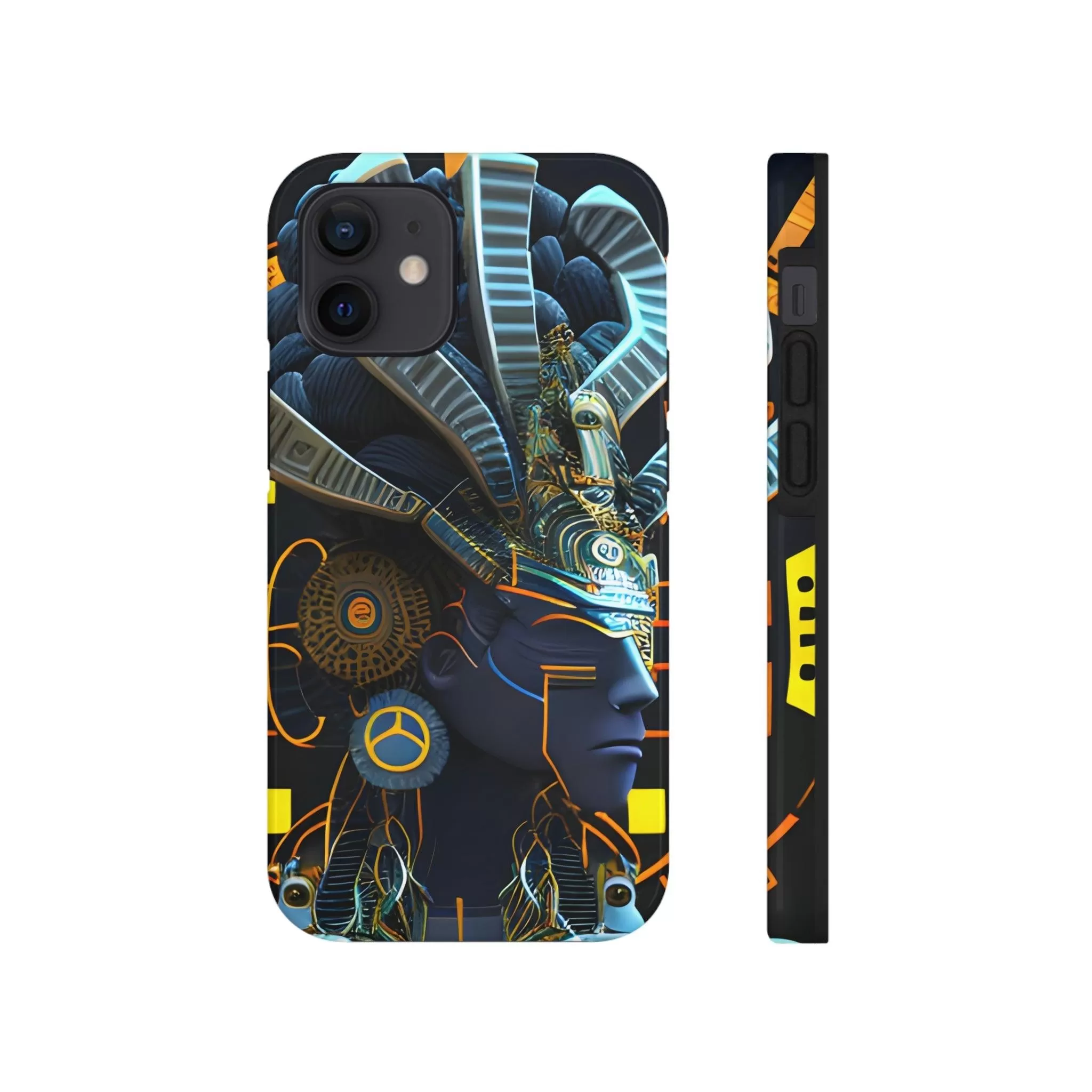 Mayan / Aztec Alien Robot Tribal Warrior Custom Artwork iPhone Case - Uniquely Designed and Inspired by Ancient Civilizations