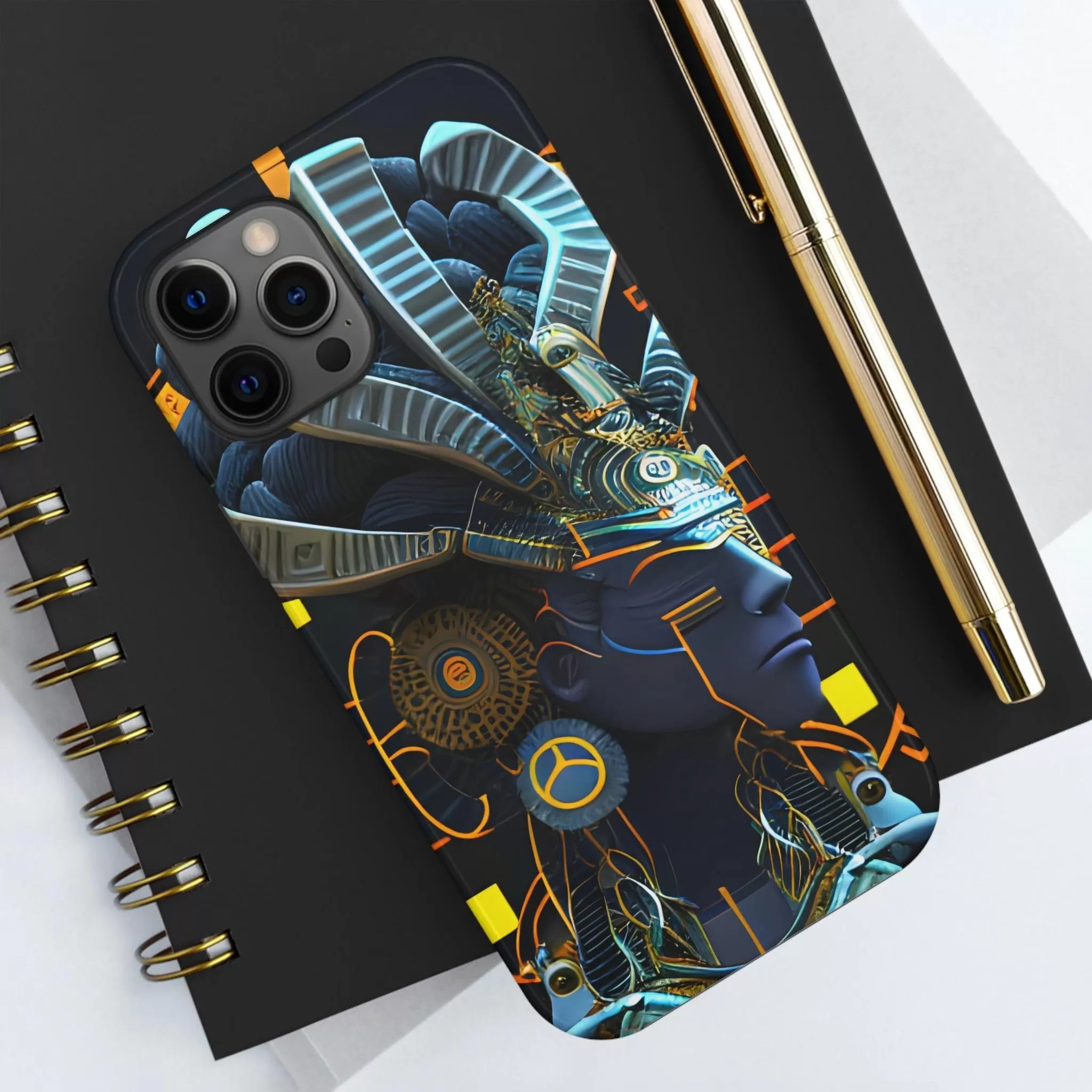 Mayan / Aztec Alien Robot Tribal Warrior Custom Artwork iPhone Case - Uniquely Designed and Inspired by Ancient Civilizations