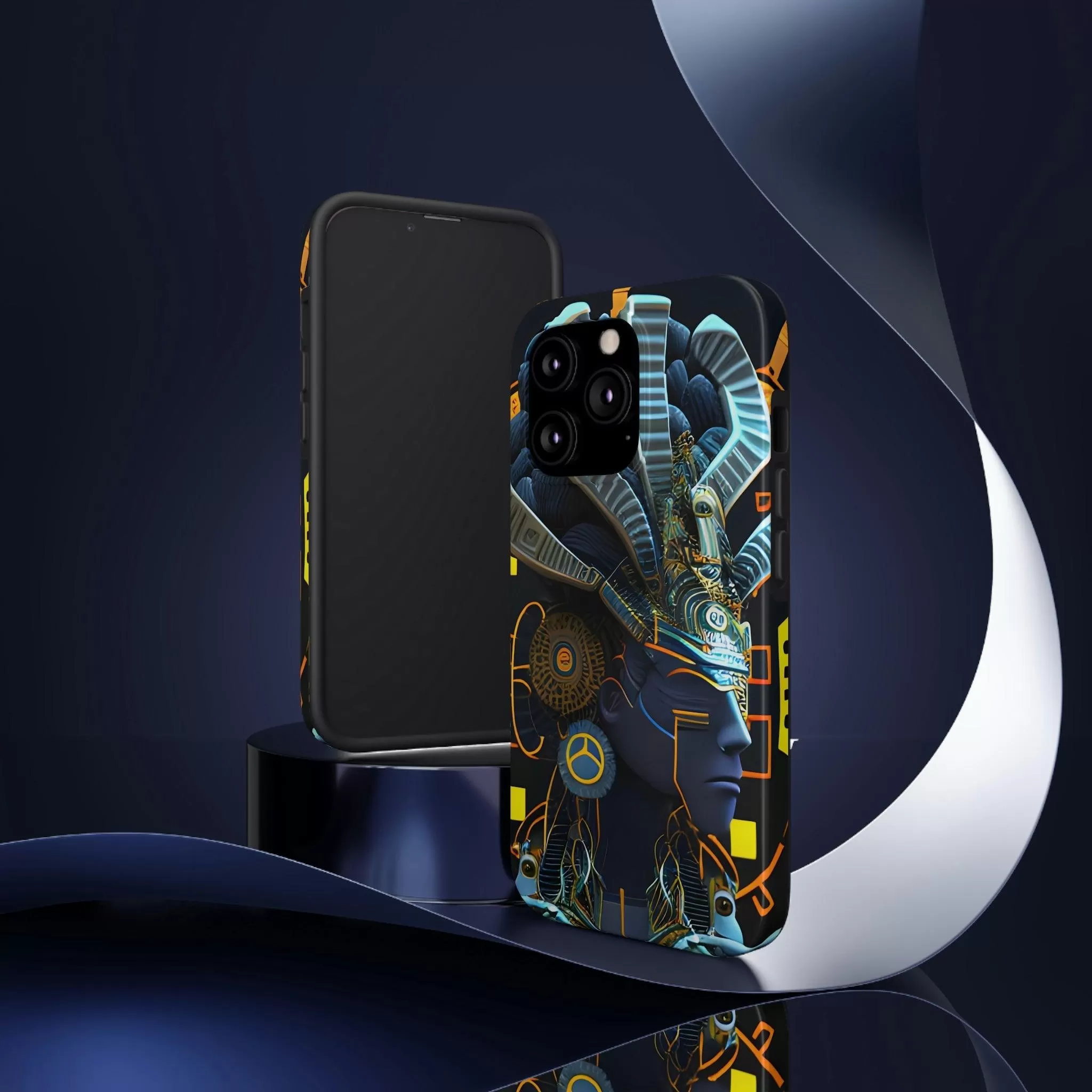 Mayan / Aztec Alien Robot Tribal Warrior Custom Artwork iPhone Case - Uniquely Designed and Inspired by Ancient Civilizations