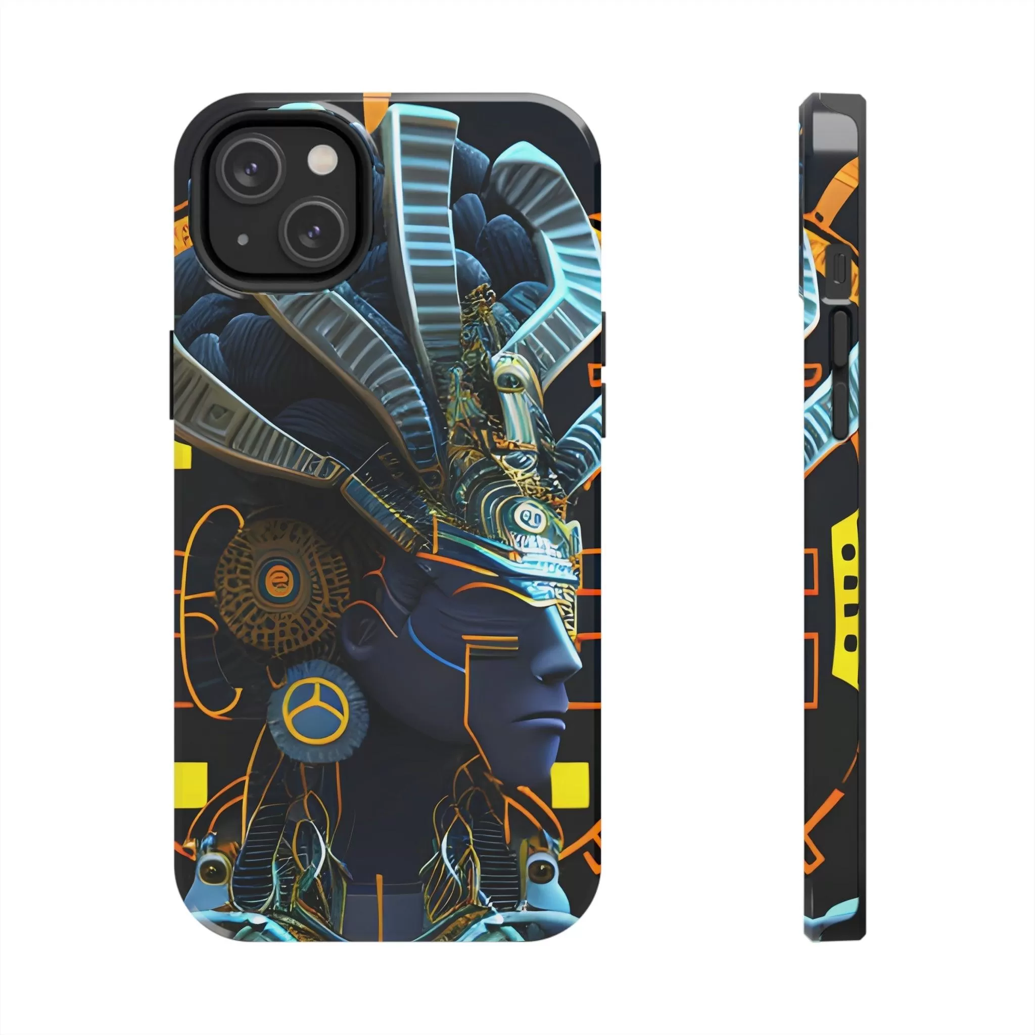 Mayan / Aztec Alien Robot Tribal Warrior Custom Artwork iPhone Case - Uniquely Designed and Inspired by Ancient Civilizations