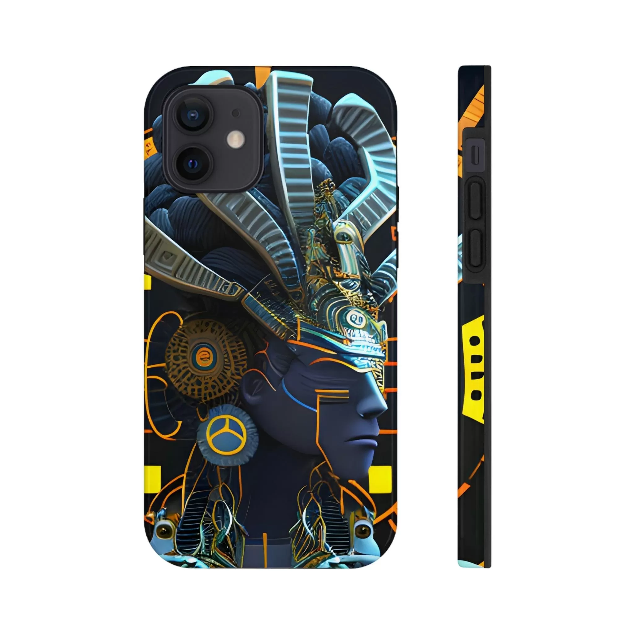 Mayan / Aztec Alien Robot Tribal Warrior Custom Artwork iPhone Case - Uniquely Designed and Inspired by Ancient Civilizations