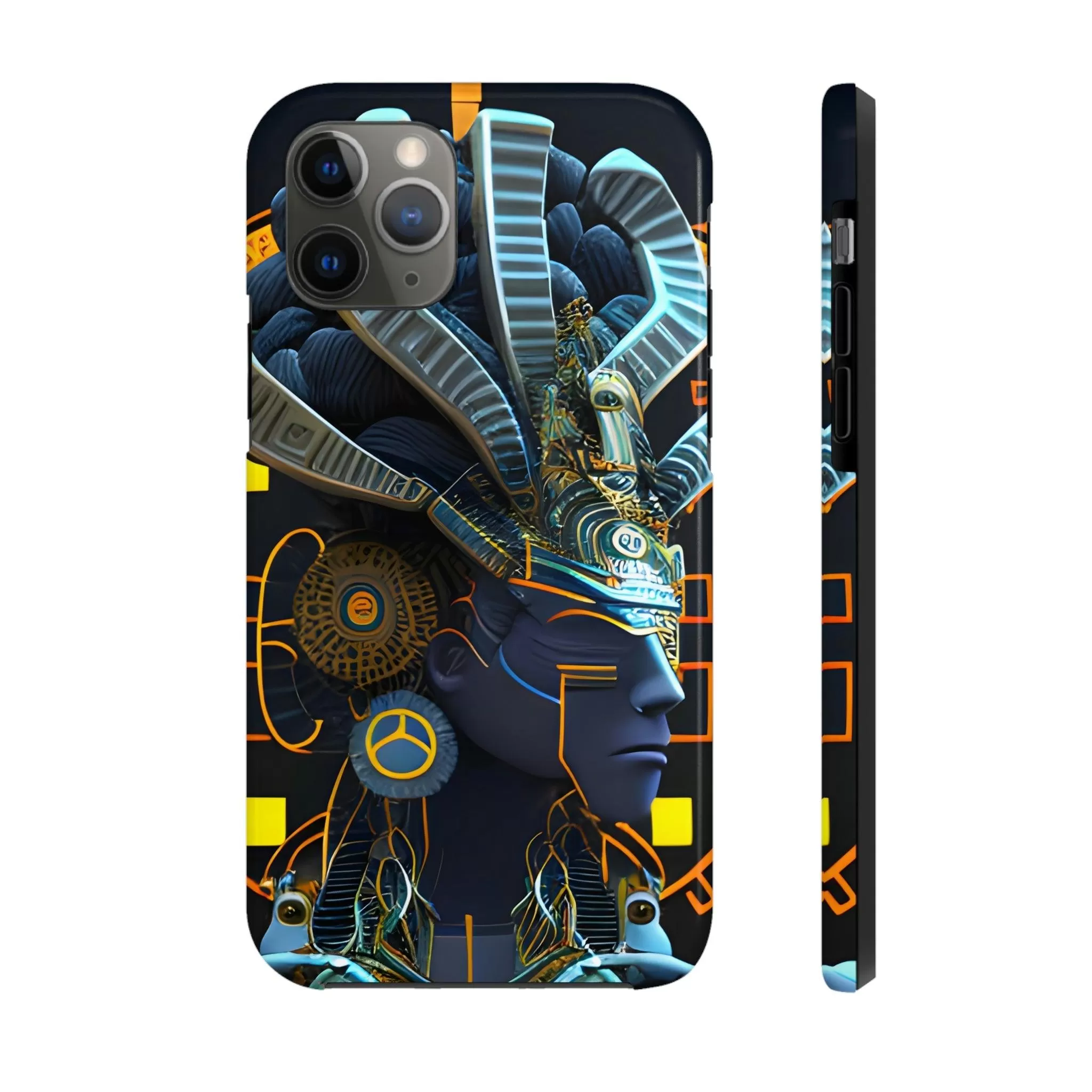 Mayan / Aztec Alien Robot Tribal Warrior Custom Artwork iPhone Case - Uniquely Designed and Inspired by Ancient Civilizations